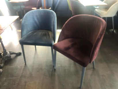 30 fauteuils velours