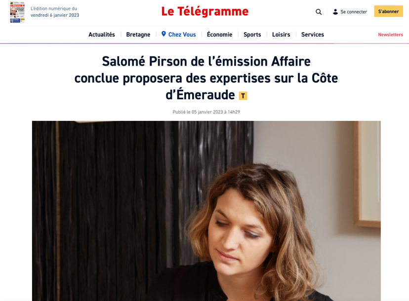 Retrouvez l'article dans Le Télégramme sur les journées d'expertises en Bretagne le vendredi 13 et samedi 14 janvier par notre commissaire-priseur Salomé Pirson. 