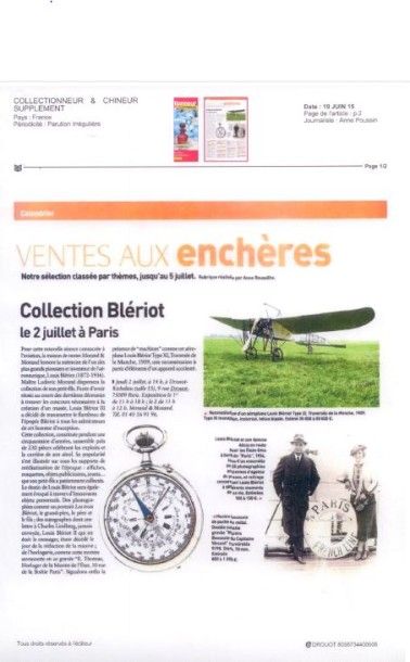 Collection Blériot le 2 juillet à Paris 