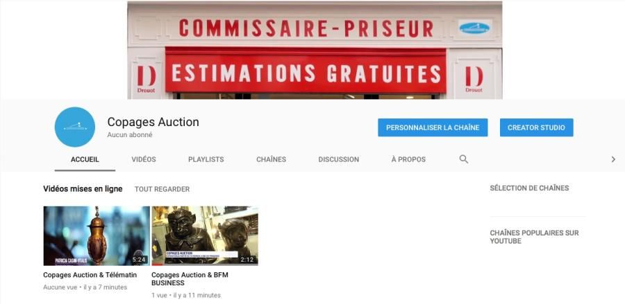 Nouveau ! Copages Auction est sur Youtube !