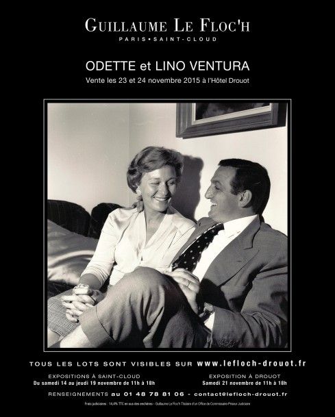 Vente succession Odette et Lino VENTURA
