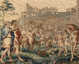Notre tapisserie, représentant les «Sept merveilles du monde antique», dans la Gazette Drouot