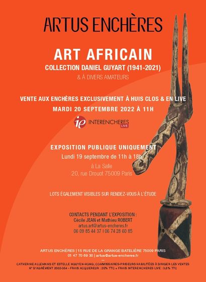 VENTE DE LA COLLECTION DANIEL GUYART | ART AFRICAIN