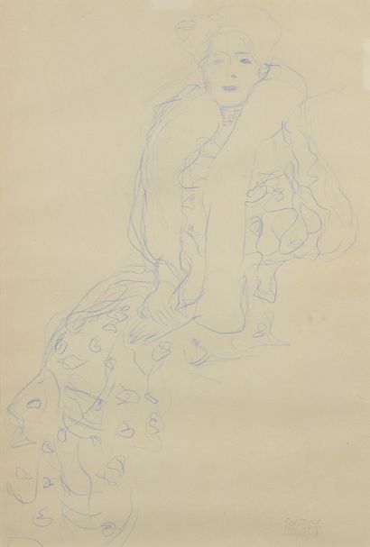 Le portrait au crayon de Fritza Riedler, chef-d’œuvre de la période dorée de Gustav Klimt