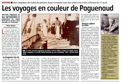 Les voyages en couleur de Jean-Louis Paguenaud, peintre de Limoges, en vente à Drouot (Le Populaire du Centre)