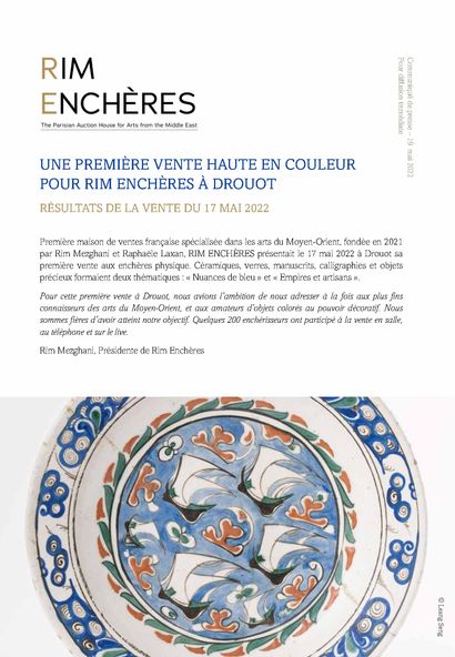 Une première vente haute en couleur pour Rim Enchères à Drouot 