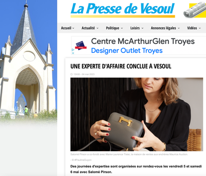 Retrouvez l'article dans La Presse de Vesoul sur les journées d'expertise à Vesoul et plus généralement en Haute Saône le vendredi 05 et le samedi 06 mai par notre commissaire-priseur Salomé Pirson. 