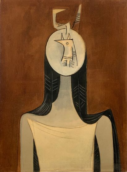 Redécouverte d'une toile de Wifredo LAM  (1902-1982) en Sologne