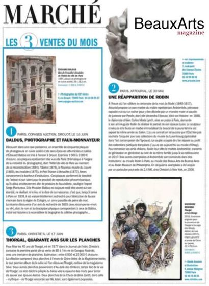 Copages Auction Paris dans la presse en 2017