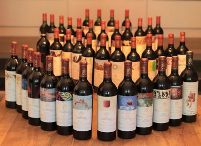 Exceptionnelle Collection Verticale de Mouton Rothschild (x41) 1976 à 2016