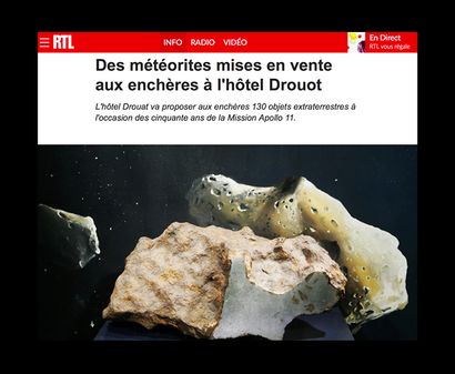 ► Des météorites mises en vente aux enchères à l'hôtel Drouot 