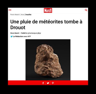 ► Une pluie de météorites tombe à Drouot 
