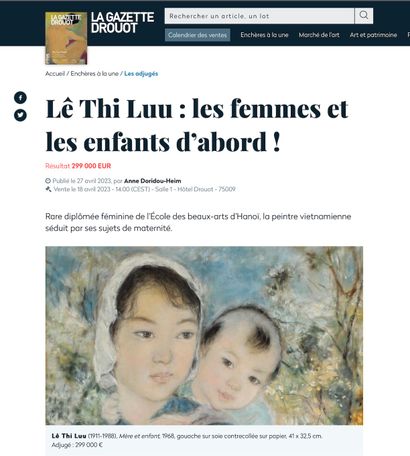 Lê Thi Luu : les femmes et les enfants d’abord !