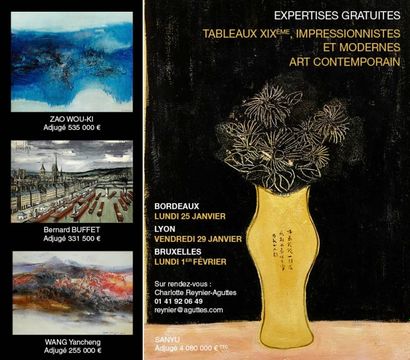 BORDEAUX, LYON, BRUXELLES - TABLEAUX MODERNES & ART CONTEMPORAIN : Expertises gratuites