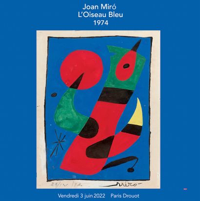 Joan Miró - L'Oiseau Bleu - Première collaboration d'un artiste avec La Poste