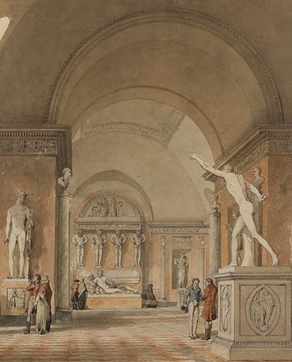 LE LOUVRE ACQUIERT UN DESSIN DE PIERRE FONTAINE (1762-1853) REPRÉSENTANT L'UNE DE SES SALLES