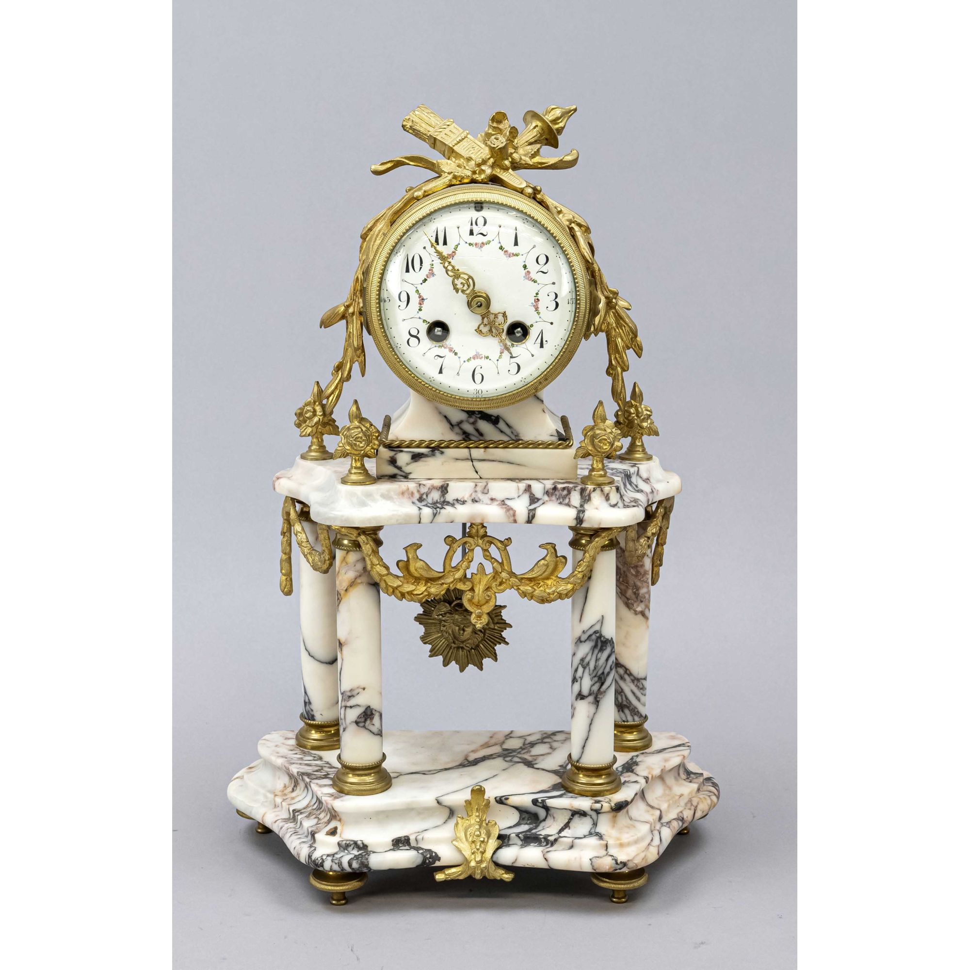 Horloge à 4 colonnes en marbre, 2ème moitié du Pendules enchères — free download