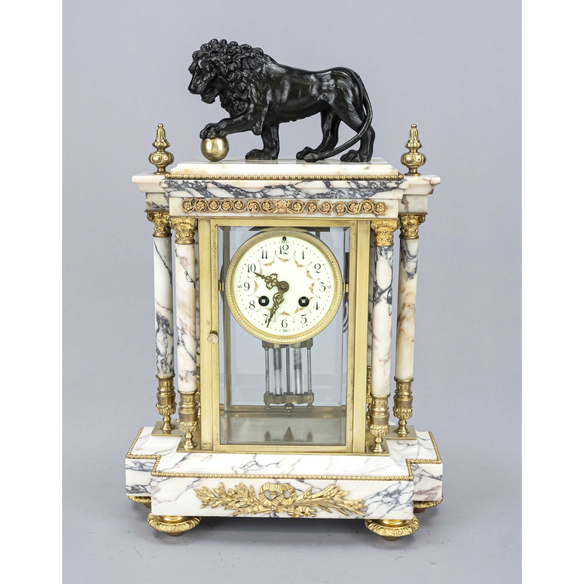 Grande horloge à pendule en marbre, 2ème moitié... Pendules enchères — free download