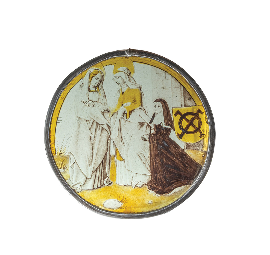 Rondel en grisaille et jaune d'argent figurant... | Religions: enchères
