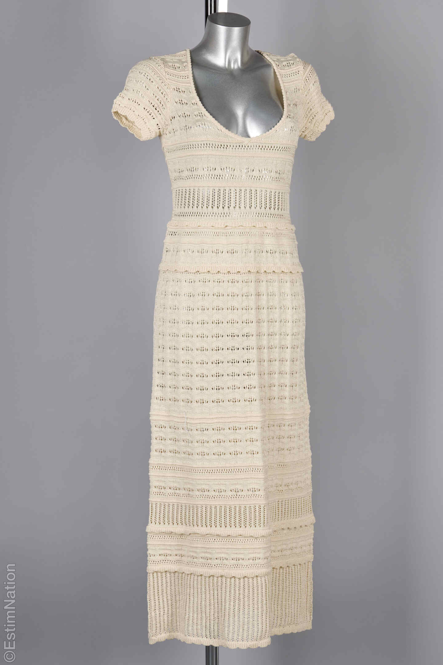 isabel marant etoile crochet dress Isabel Marant  Isabel Marant Etoile Isabel Marant toile Crochet Knit  Striped Sleeveless Dress
