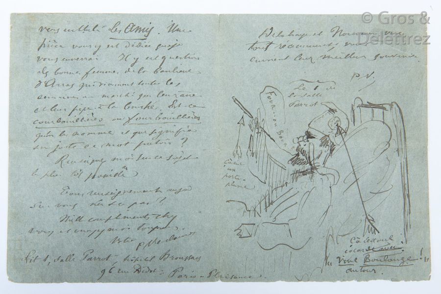 Null Paul VERLAINE (1844-1896) Poète. Lettre autographe signée adressée à son am&hellip;