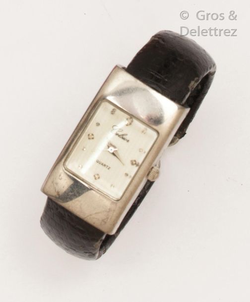 CELSIOR Bracelet-montre de dame en métal, le boîtier rectangulaire, le cadran bl&hellip;