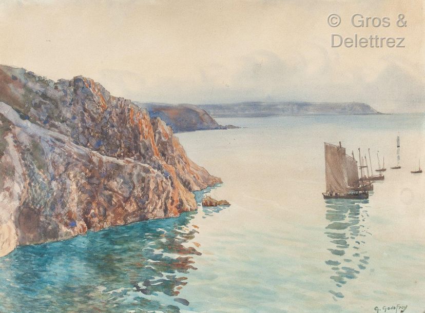 Null G. GODEFROY

Ile d’Ouessant, la côte rocheuse

Aquarelle sur papier

45 x 6&hellip;