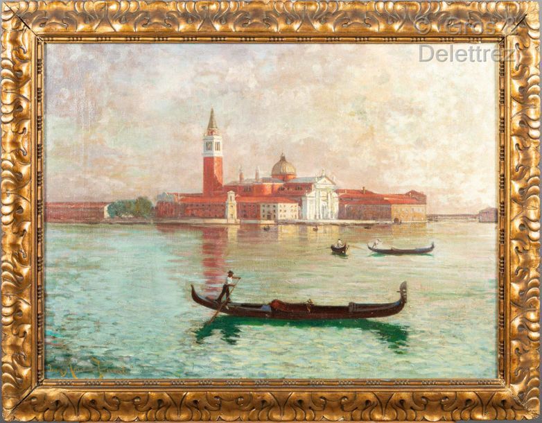 Null Jean-Maurice DUVAL (1871-？)

威尼斯，从钟楼上看

油画

左下角有签名