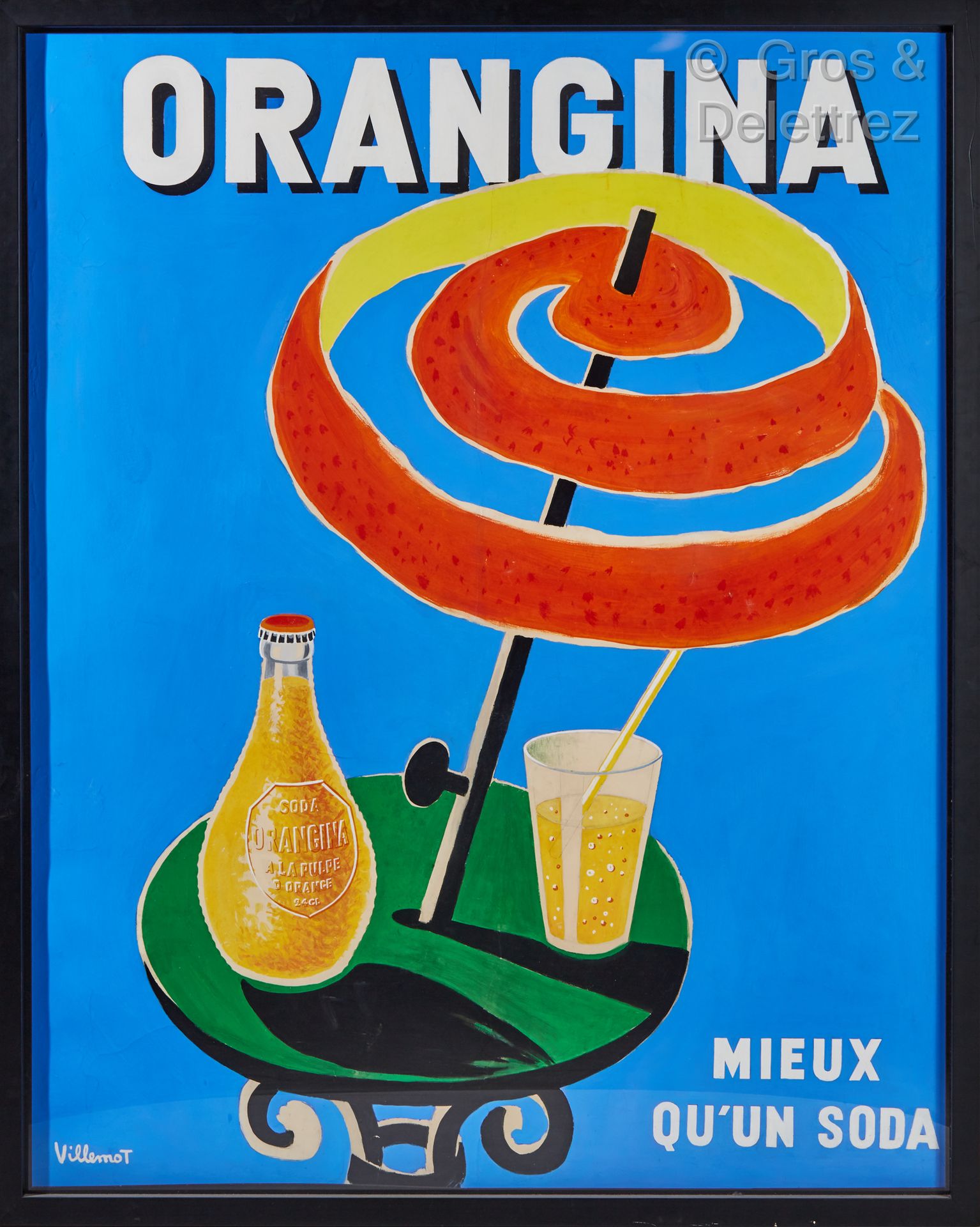BERNARD VILLEMOT (1911-1989) Projet original pour l’affiche Orangina.

Gouache s&hellip;