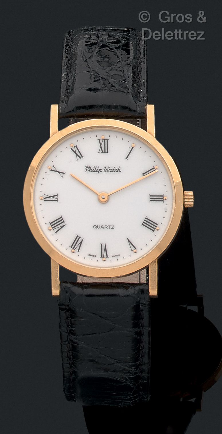 PHILIP WATCH Vers 2000 

Modèle de dame en or 18K à quartz. Cadran blanc, chiffr&hellip;