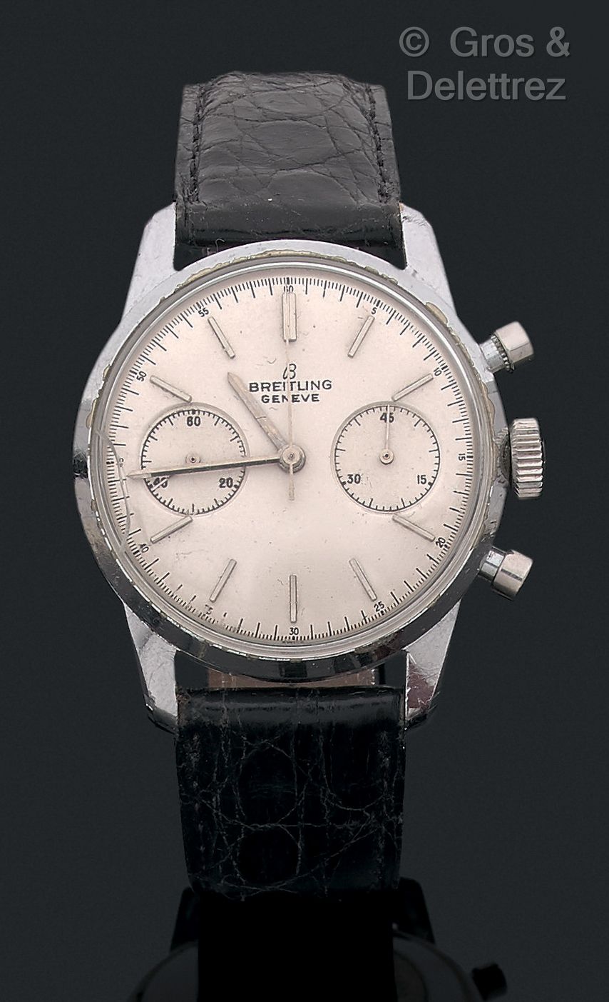 BREITLING Circa 1960. Ref 1181 

Men's 2-counter chronograph. Silvered dial, ste&hellip;