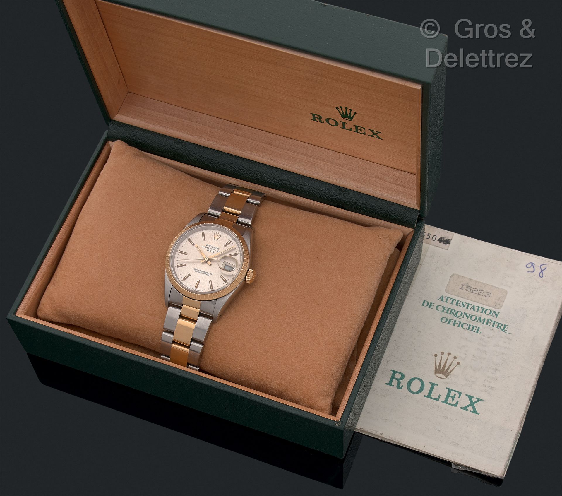 ROLEX Oyster perpetual. About 1995 Ref 15223 

Men's automatic gold/steel model.&hellip;