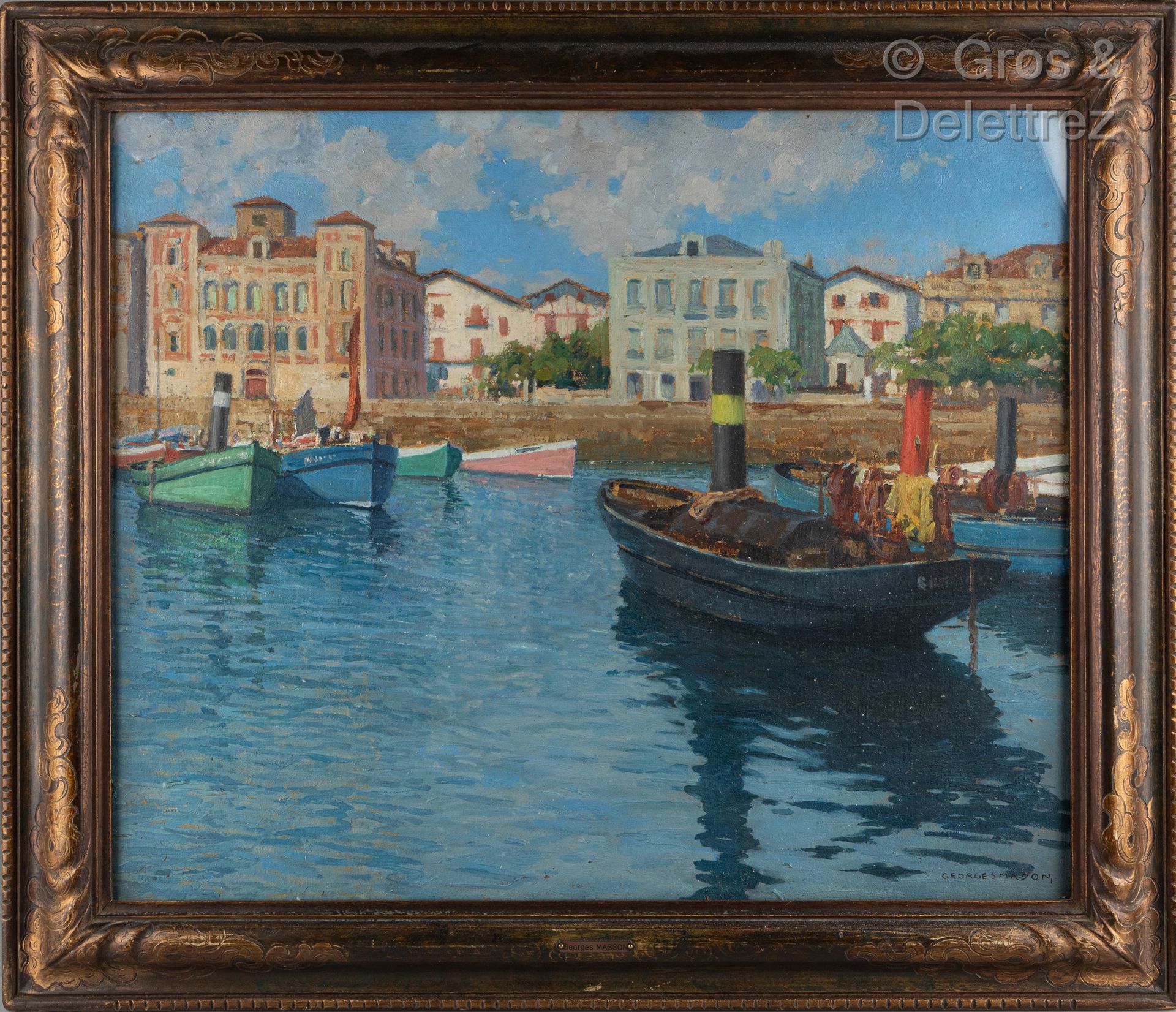 Georges MASSON (1875-1948) View of the port of Saint-Jean-de-Luz

Oil on canvas.&hellip;