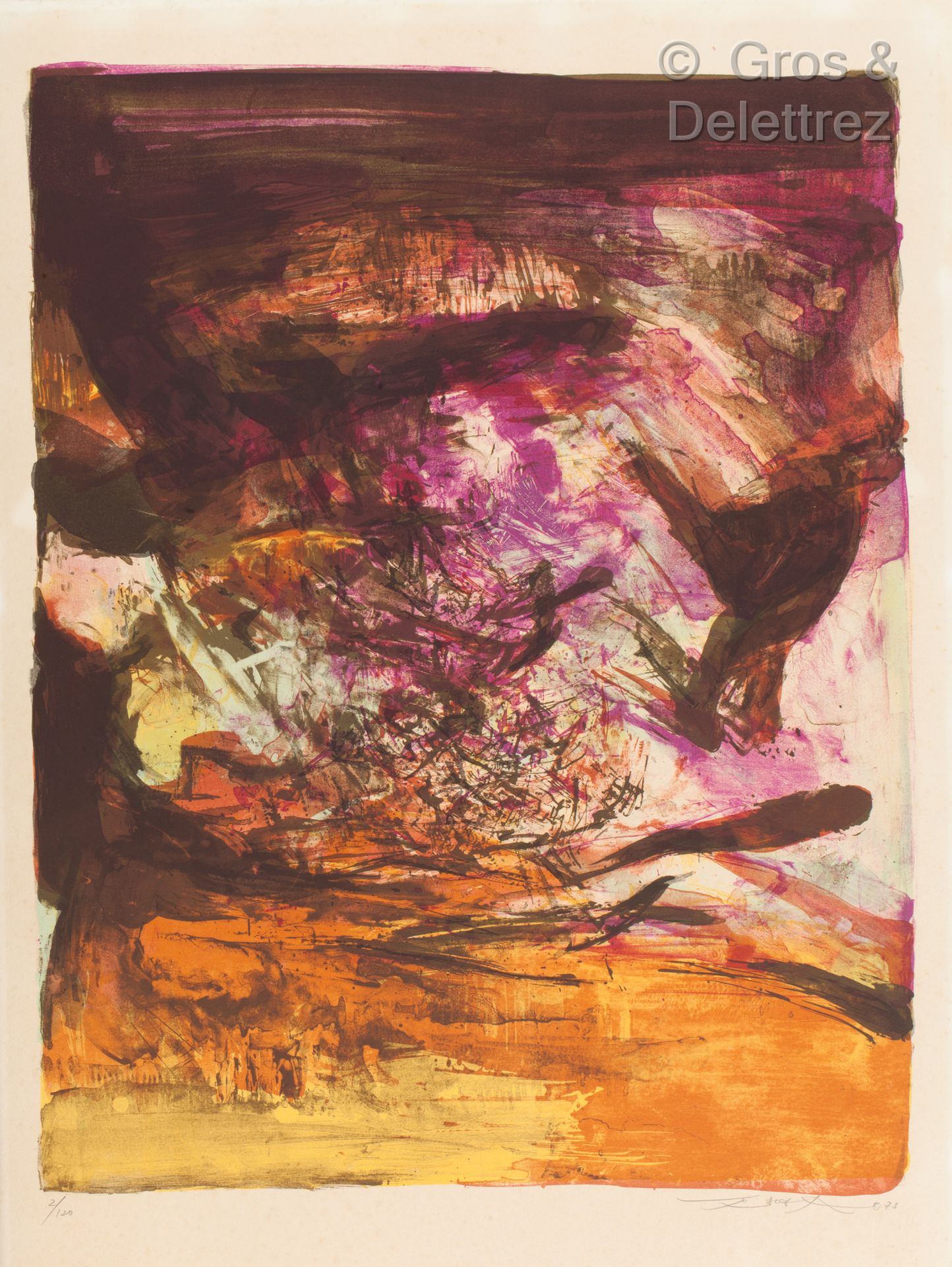 ZAO WOU-KI (1921-2013) Composition

Lithograph in colors. 

Signed and dated 73 &hellip;