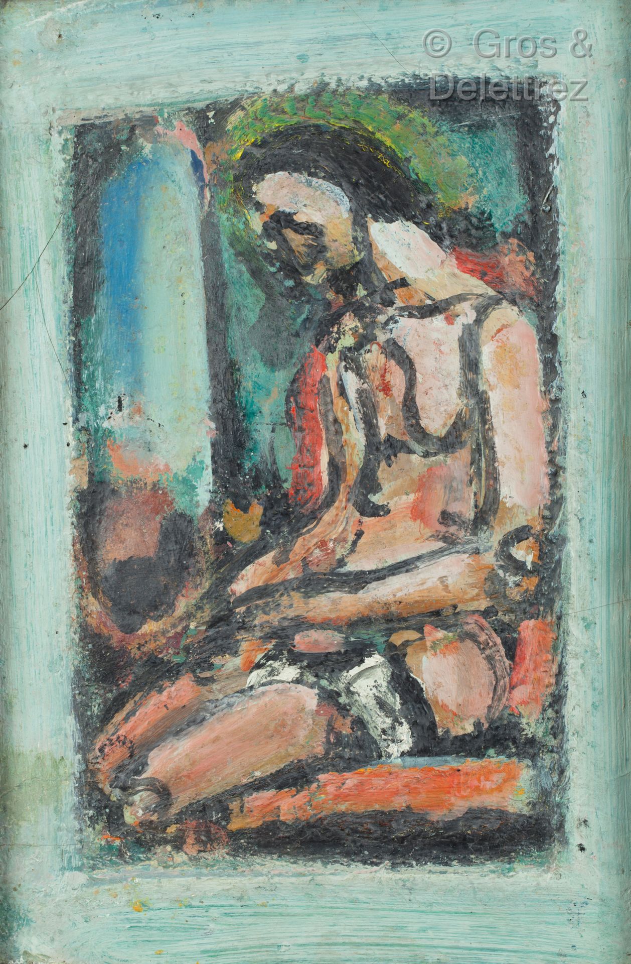 Georges ROUAULT (1871-1958) 
Passion, um 1938




Öl auf Parketttafel. 




Vorz&hellip;