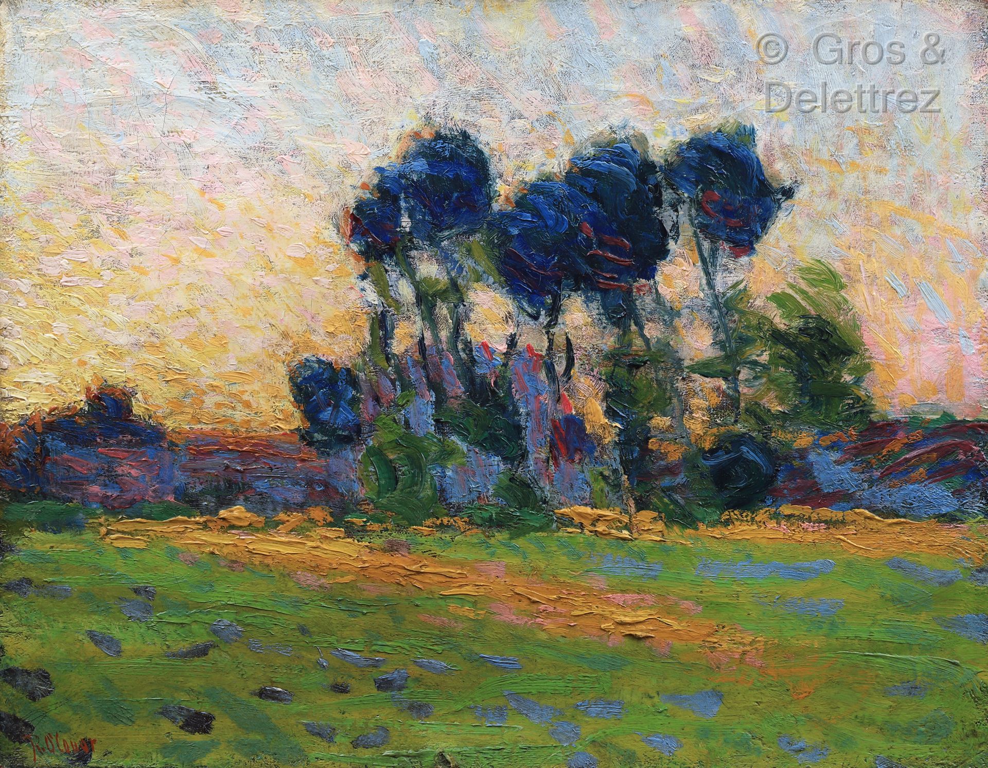 Roderic O’CONOR (1860-1940) 
有树的风景，约1919-1920年




布面油画。




左下方有签名。 




32,5 x&hellip;