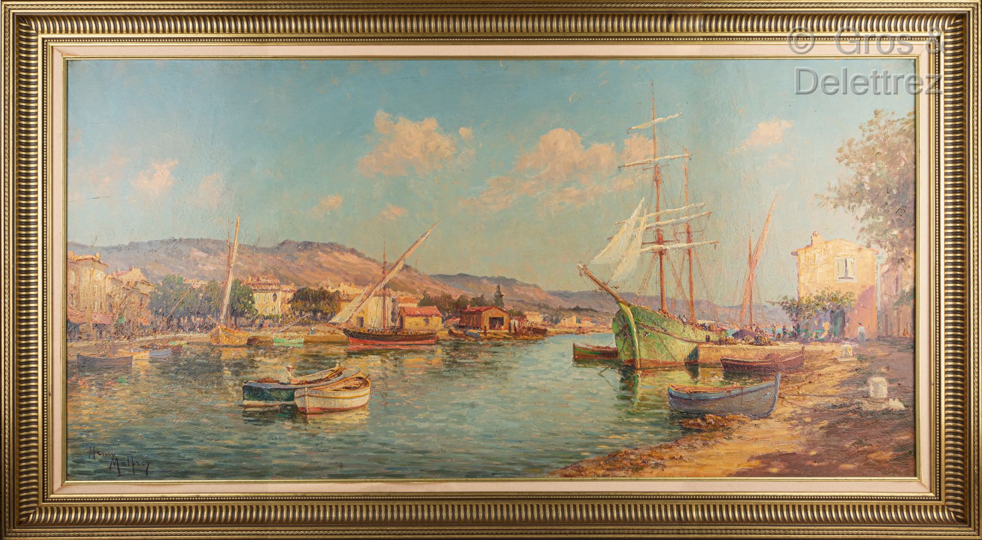 Henry MALFROY (1895-1944) 
马提格港




布面油画。 




左下方有签名。 




60 x 120厘米



(背面边缘的&hellip;
