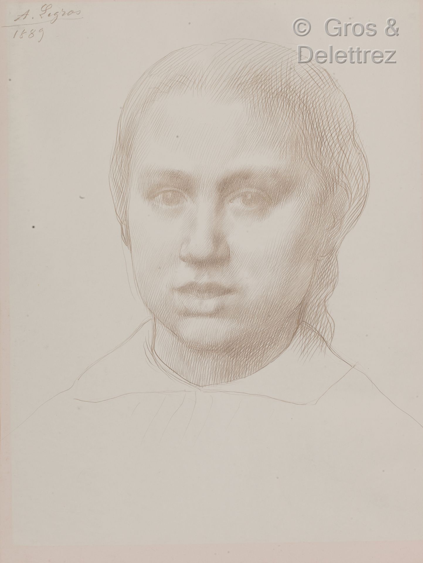 Alphonse LEGROS (Dijon 1837 – 1911 Watford) 艾梅-克洛蒂尔德-勒格罗的画像

准备好的纸张上的金点

27.8 x &hellip;