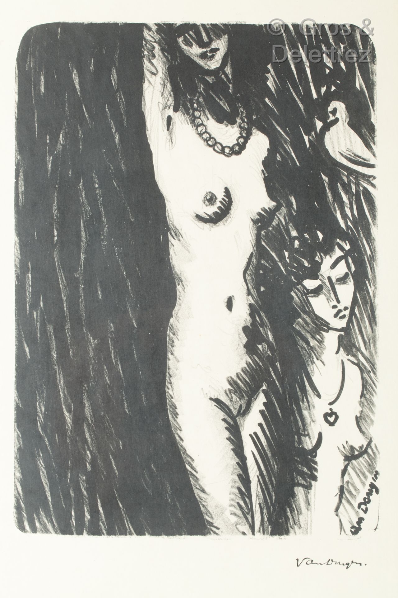 Kees VAN DONGEN (1877 – 1958) 躯干。1924

Japon上的石版画，有艺术家的爪子签名。边缘有出版商la Galerie des&hellip;
