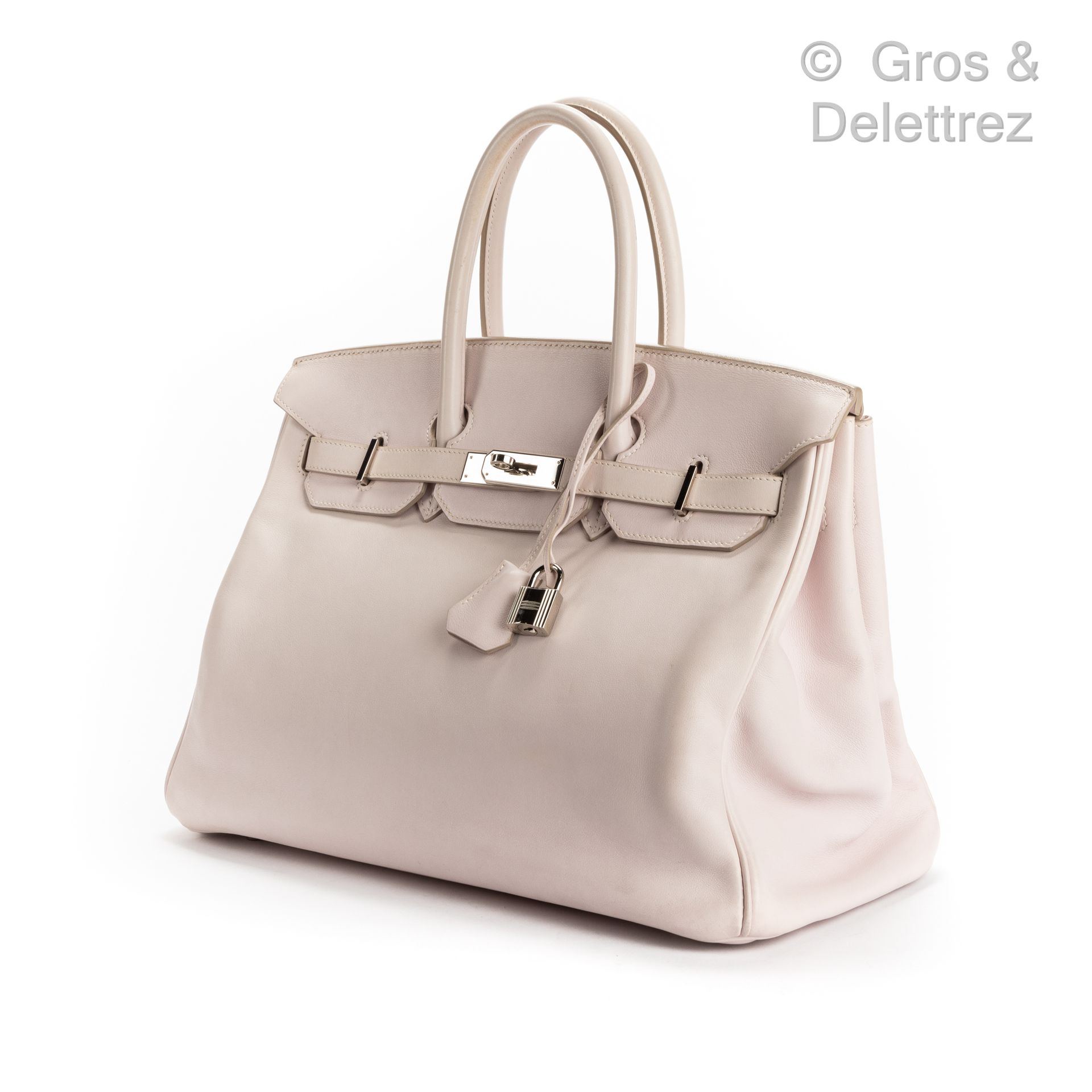 HERMÈS Paris made in France Year 2010

Birkin" bag 35 cm in dragée pink Swift, s&hellip;