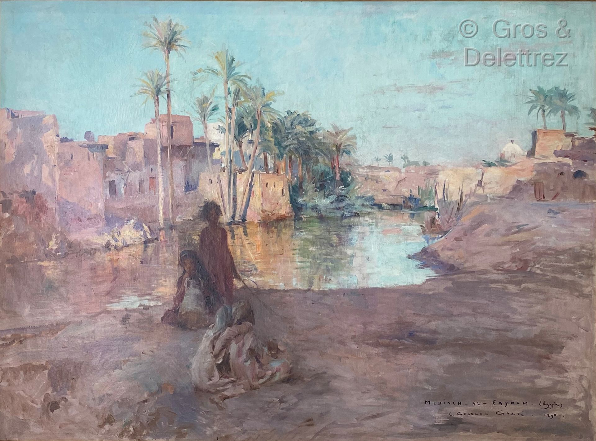 Null 乔治-加斯特 (1869-1910)

Medineh el Fayoum, 1898年

布面油画。

签名，位于 "埃及"，右下方有日期。

97&hellip;