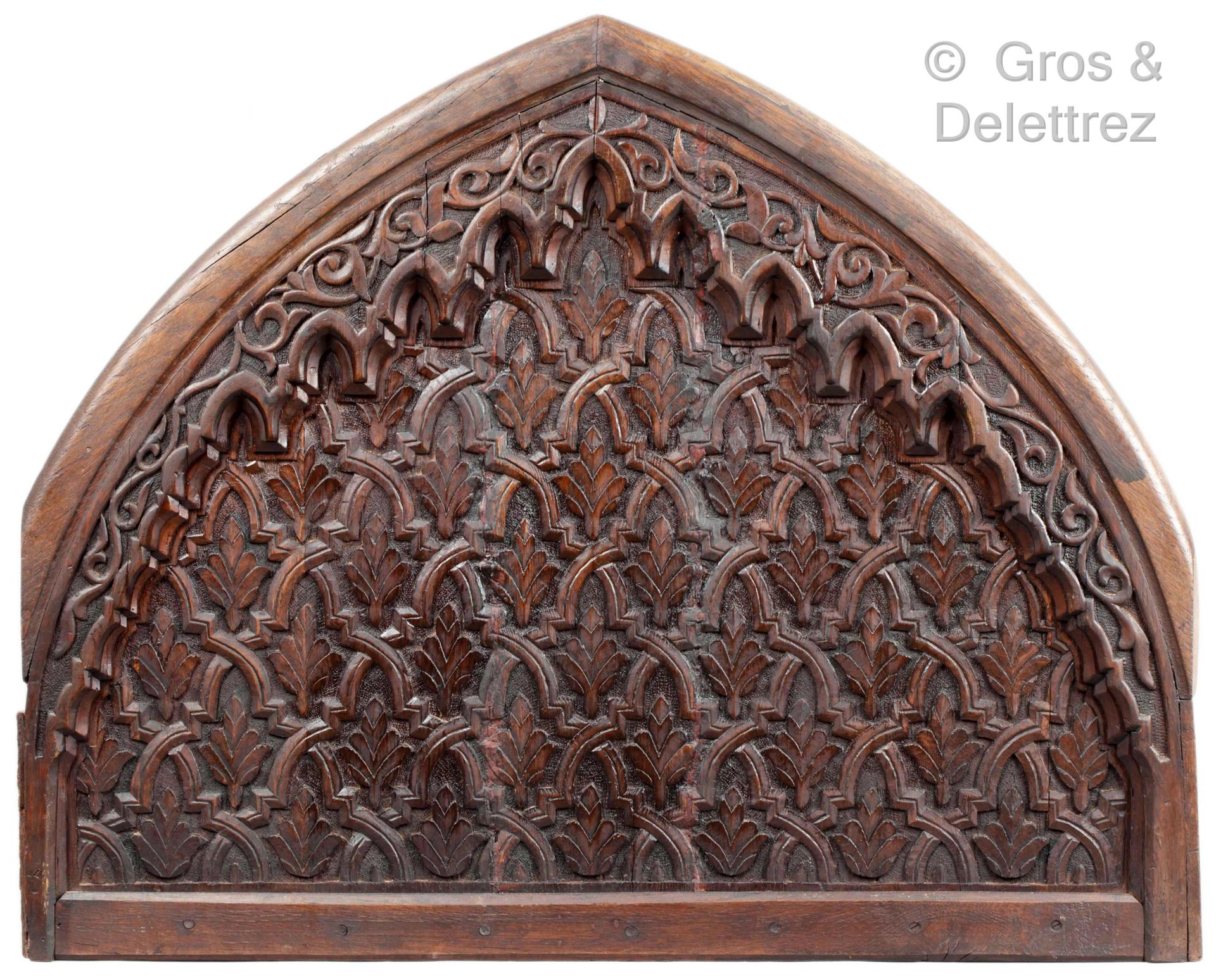 Null A Qôs or mirhab (prayer arch) panel, Morocco

A 19th century Moroccan woode&hellip;