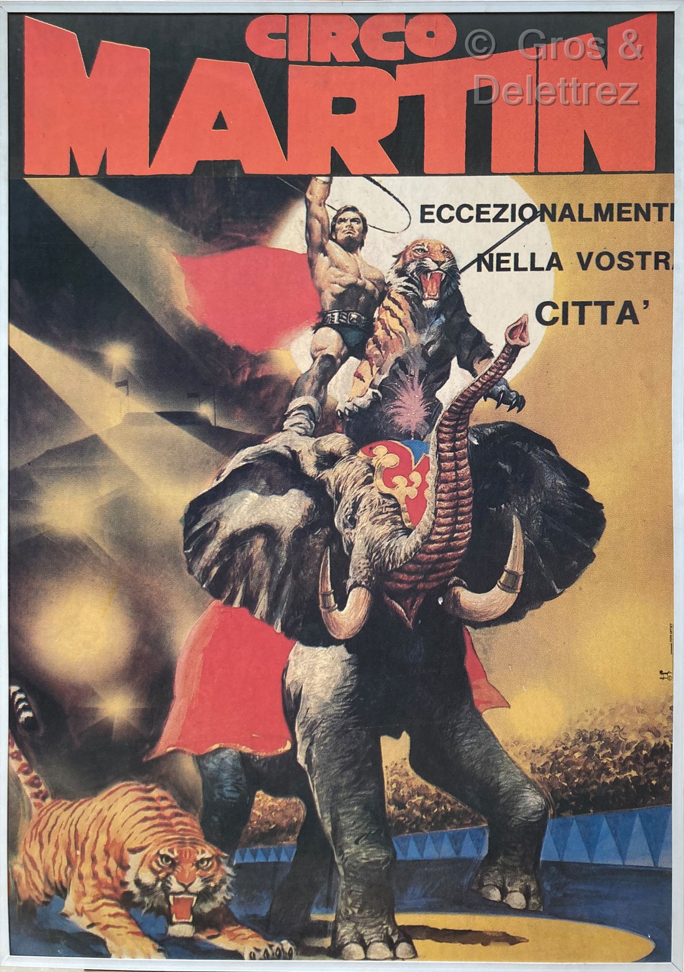 Null CIRCO MARTIN, "Eccezionalmenti nella vostra citta".

Zirkus-Poster

98 x 68&hellip;