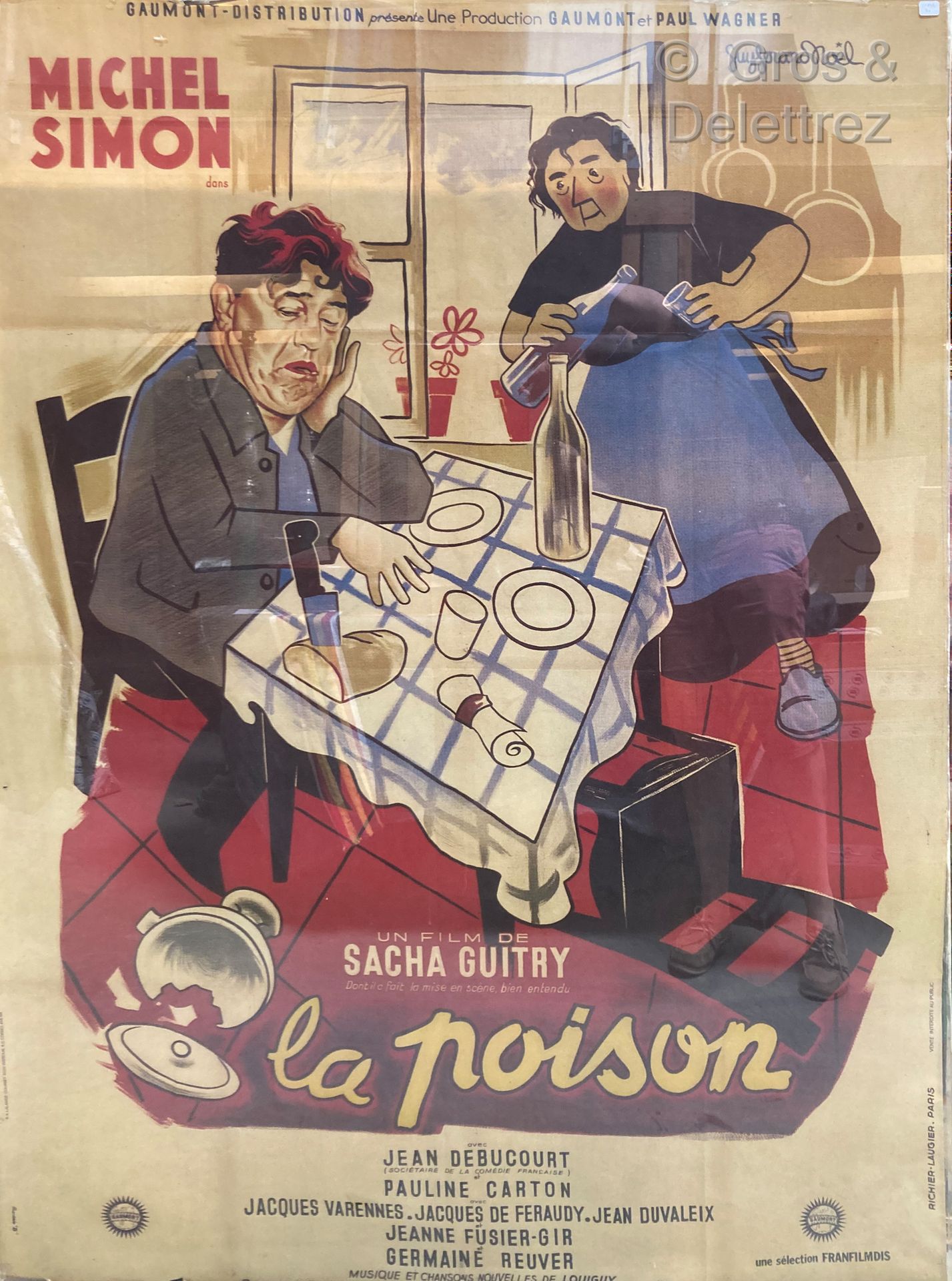 Sacha GUITRY 毒药

电影海报

158 x 114厘米（小裂缝），在玻璃下
