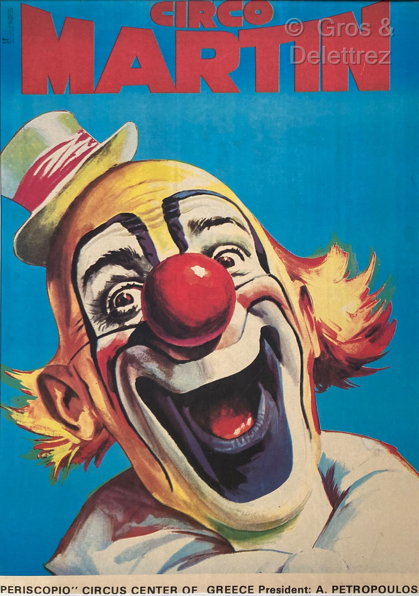 Null CIRCO MARTIN

Affiche de cirque représentant le clown Auguste

97 x 68 cm