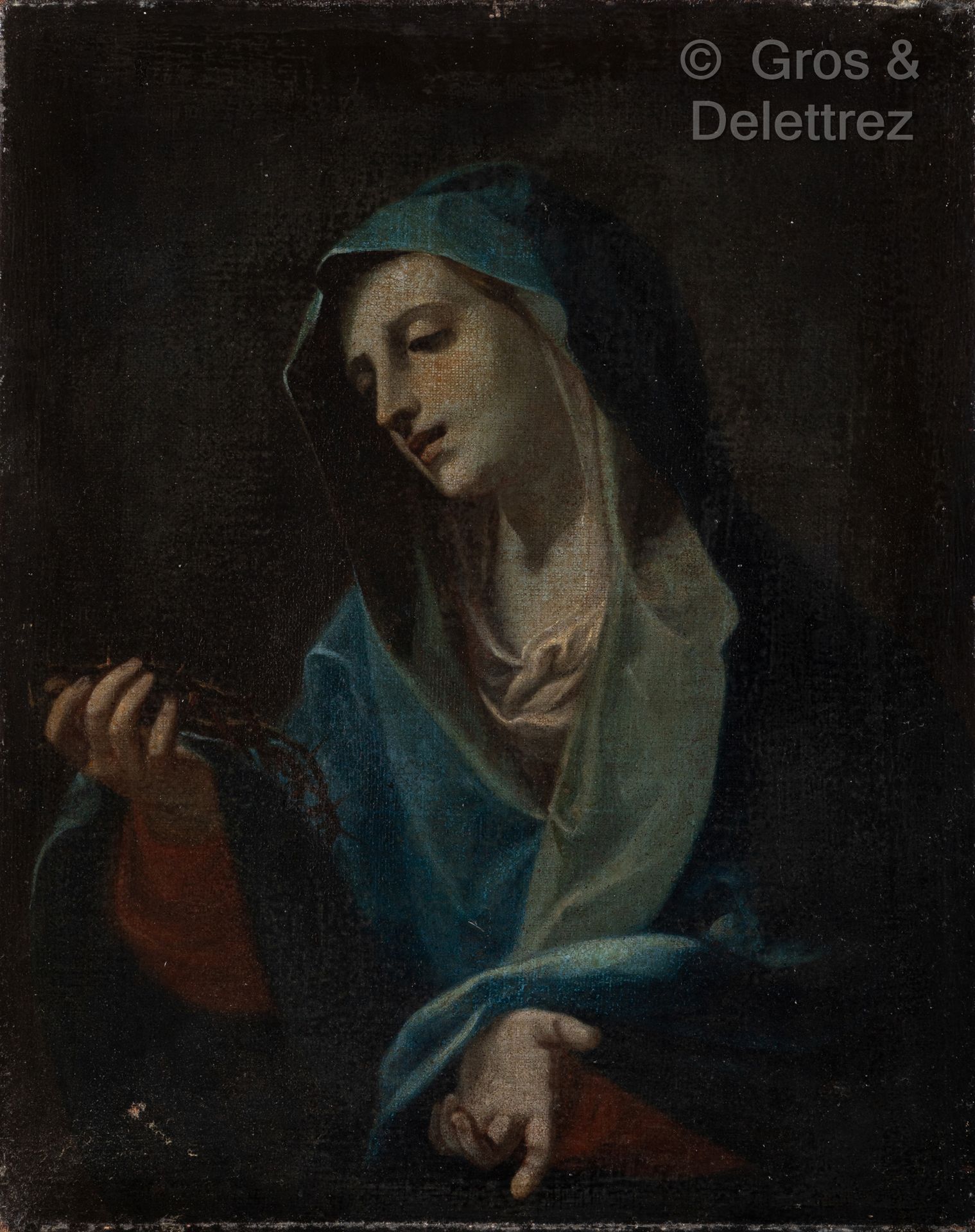 Null 
**Attributed to Francesco TREVISANI (1656-1746)




Virgin holding the cro&hellip;