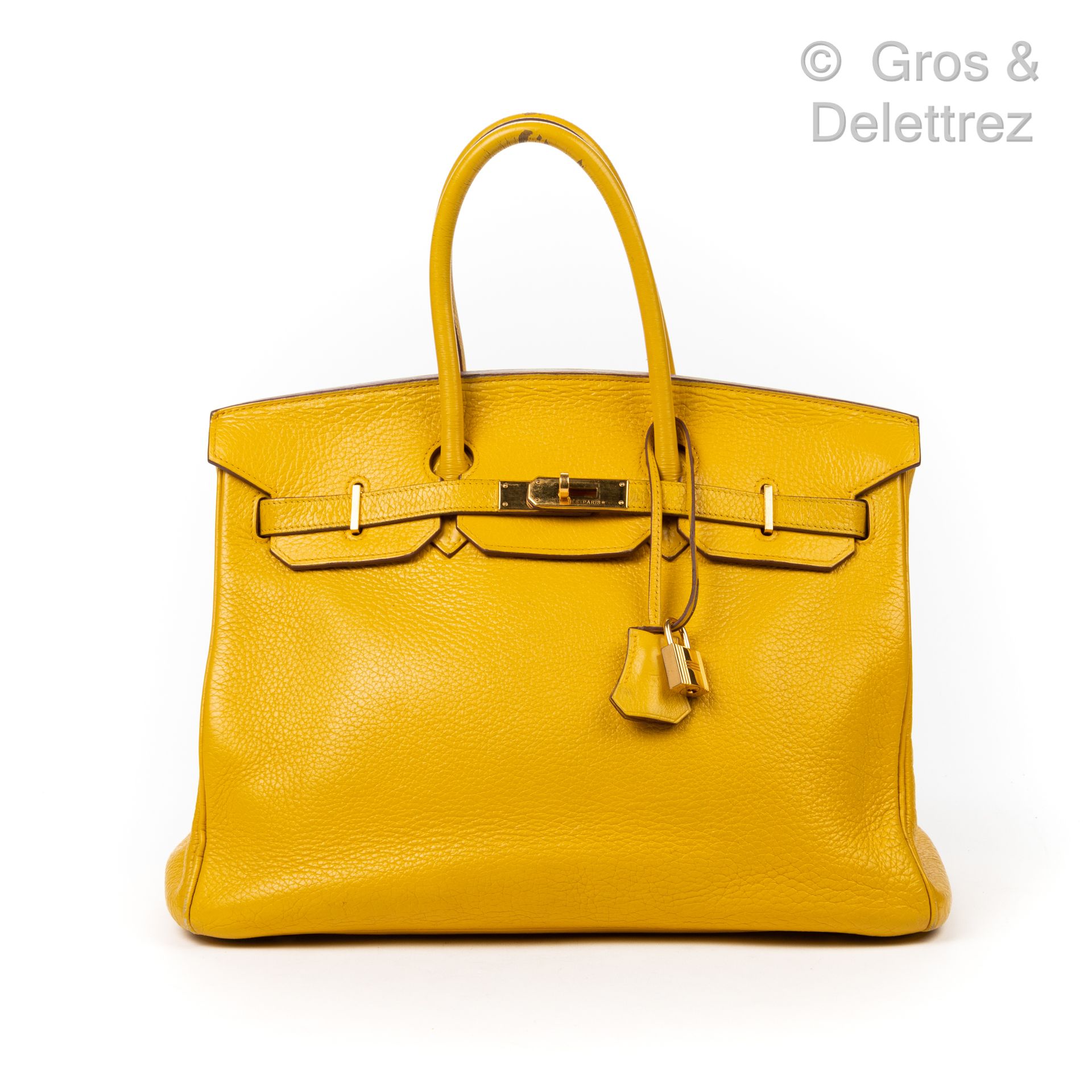 HERMES Paris made in France année 2003 Birkin "包，35厘米，Taurillon Clémence soleil材&hellip;