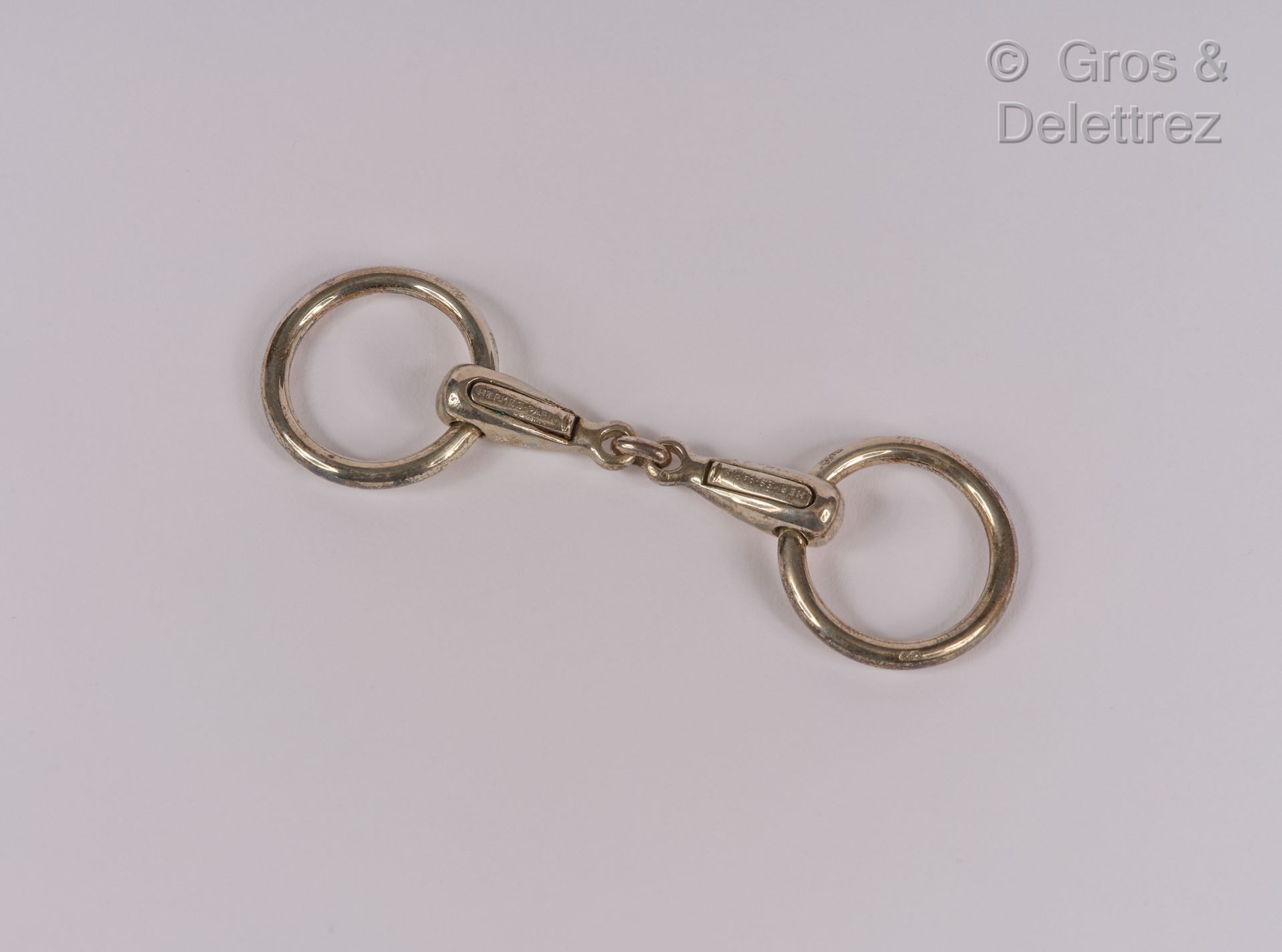 HERMES Paris Keychain " Mors " in silver 925 thousandths. Pds: 21,5 grs.