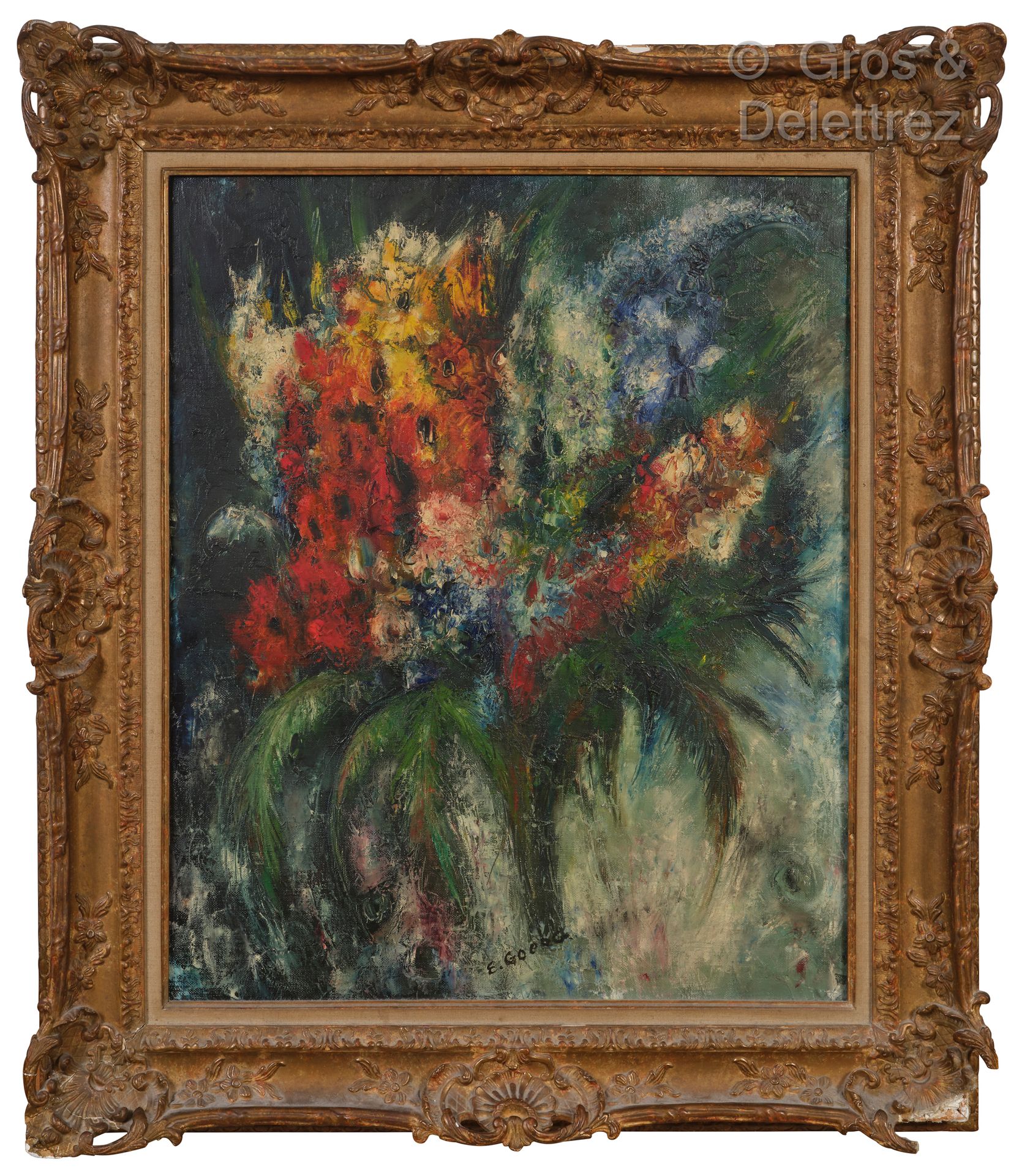 Null 爱德华-约瑟夫-古尔格(1893-1969)

明暗相间的花束

布面油画，有签名和会签，有标题和日期，1958年2月

73 x 50厘米