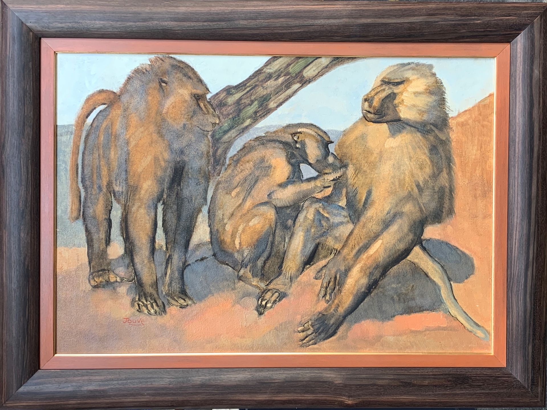 Paul JOUVE (1878-1973) 一群猴子。C 1934

板上油彩。

左下方有签名。

42.5 x 54 cm (展出中)

带框架90 x &hellip;